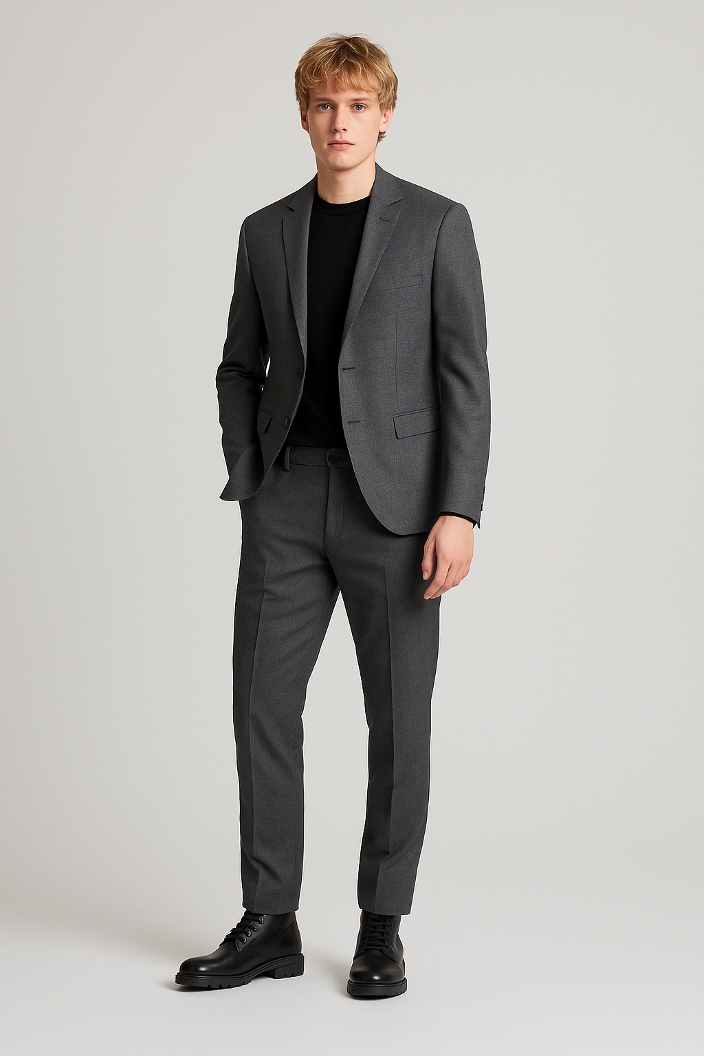 Lucas Bottines Homme – Cuir à Lacets, Style Casual